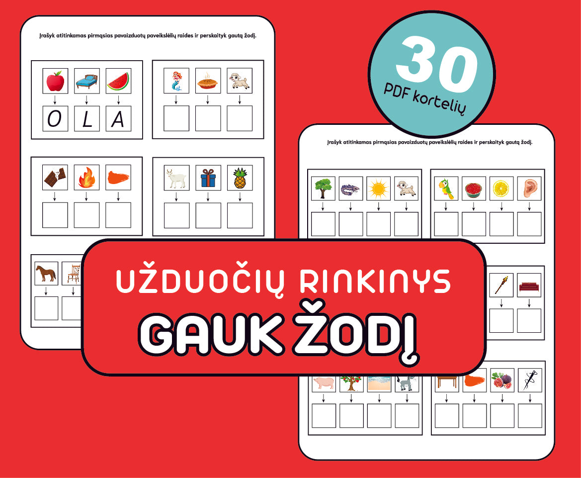 Užduočių rinkinys "Gauk žodį" (PDF failas)